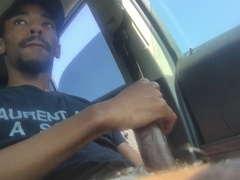 Jackin my hefty black beefstick