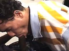 Massive black cock fucks this Latino stud