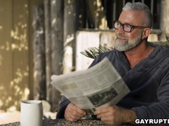 The impossible old gay Lance Charger hooks up hunk (Adrian Hart)