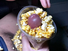 I fuck popcorn while watching a movie.