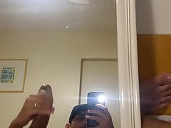 Handsome Latin man shooting a lot of cum from his huge cock3