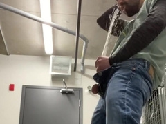 Public place self pee and spunking on my clothes