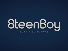 8teenBoys Caleb Gray & Alan Davis pound condom-free by the pool