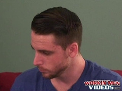 Naughty hunk uses kinky fleshlight for a horny masturbation