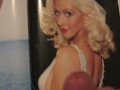 Group wanking, big cumshots, cum tribute girl