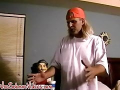Older stud pulls his big throbbing cock out to jerk it off