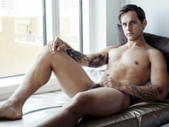 Gay cock-riding session starring Brock Banks & Tayte Hanson