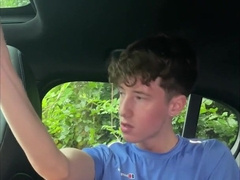 Youngster Draining Off in Truck in Public - TPK