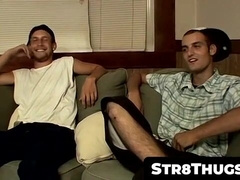Str8Thugs.com - Straight thugs get off and shoot cum loads from their balls in group play