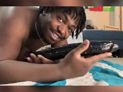 Plump Yam-sized Stud Creams and Rockets on Thick Black Fuck stick Deep His Fuckhole (Solo)
