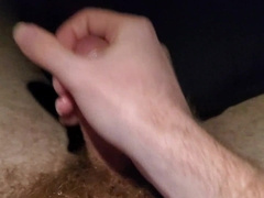 Stroking in couch and freeing a explosion of jism