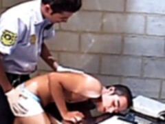 young Latino cuffed and ravaged