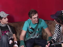 Amazing threesome sex with very horny sexy wet emos