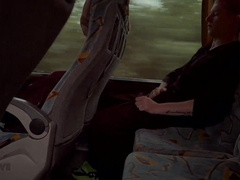 Oral job from a stranger on the bus and a thick jizz shot in a motel