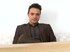 Watch this dude take a deep anal tunnel and pound his way through it