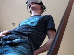 Very first time teenage faps off his monstrous rigid weenie on camera