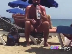Str8 spy daddy bear at the beach 9