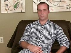 Straight daddy performs gay masturbation for pay