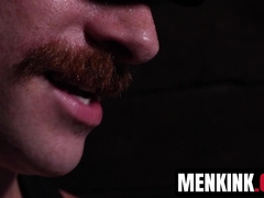 Blonde Sherman Maus inserts a massive DILDO in his ass then proceeds to wank his dick