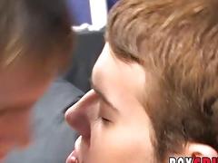 Horny twinks swap BJs before cock riding