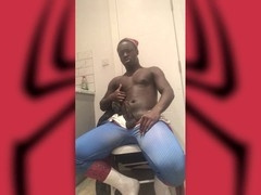 Masturbating, big black cock, kinkygboy