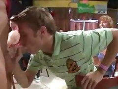 Masked stripper lets himself be blown by everyone