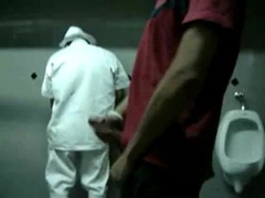 Public Handjob in a Restroom by Bigcockflasher88