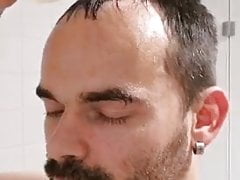slave pours piss and spit in face