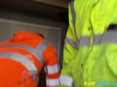 Hung British lad gets raw pounded by strangers at a truck stop