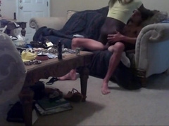 Black Tranny Barebacked by Tall White Guy