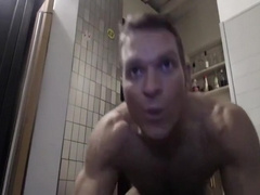 BRF takes a shower in a cowboy hat