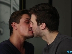 Huge Man-meat takes on two guys and takes a hot load in his ass