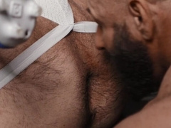 Strong bears suck each other and have loud anal in bareback style