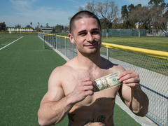 Sexy bloke gives naughty head and fucks in the ass for the right sum