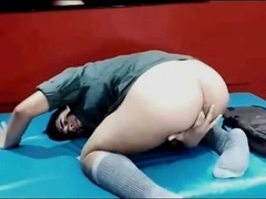 Bony Amateur Peels off on Web cam