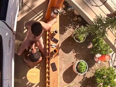 Man deep-throats off heterosexual whiteboy with large weenie!