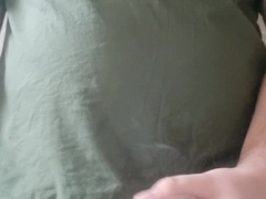 Alpha Military wank off while smoking