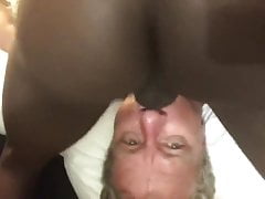Old daddy deepthroating black cock