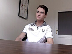 18-year-old twink gets fucked in a gay casting video