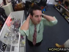 Thief dude gets an rectal orgy after getting caught stealing from pawnshop