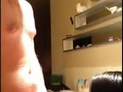 Asian Tranny Swallows White Thug Cum 3