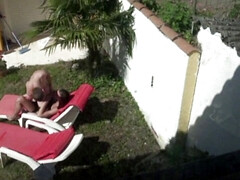 Exhibit sex with two French twinks fucking in the garden