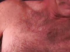 He's a super hairy grandpa with a gorgeous cock and lots of endurance