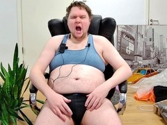 erotic webcam show featuring gay guys in lingerie and some steamy solo action