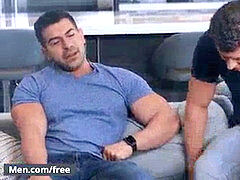 2 hefty men Share A Twink For A Threesome - Men.com