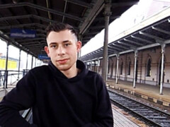 Sexy dude jumping up and down on that hot cock