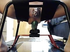 Trying out the new sex stool.