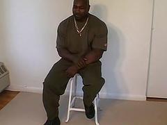 Chocolate god has his feet licked