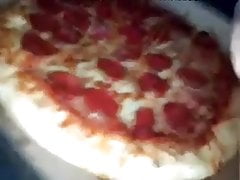 Cum on pizza