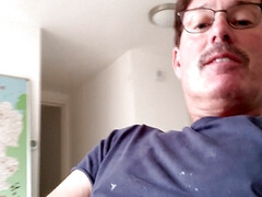 Cumstained, edging masturbating